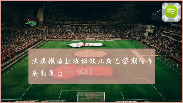 法媒报道杜埃伤缺几周巴黎期待年底前复出